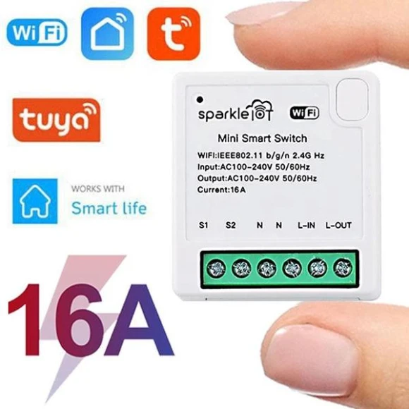 Mini Wi-Fi Smart Switch Module, Tuya