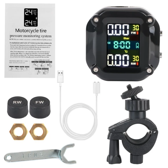 Precision LCD Color Display with 2 External Security Alarm Sensors — Security Monitoring, AINYSZIN Automotive Parts