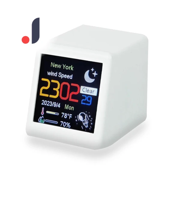 WiFi Weather Station Desktop Clock — Desk & Shelf, Homedepot
