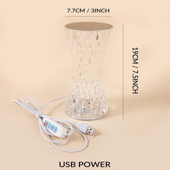 Crystal Scandinavian Style LED Desk Lamp, TOP HOME