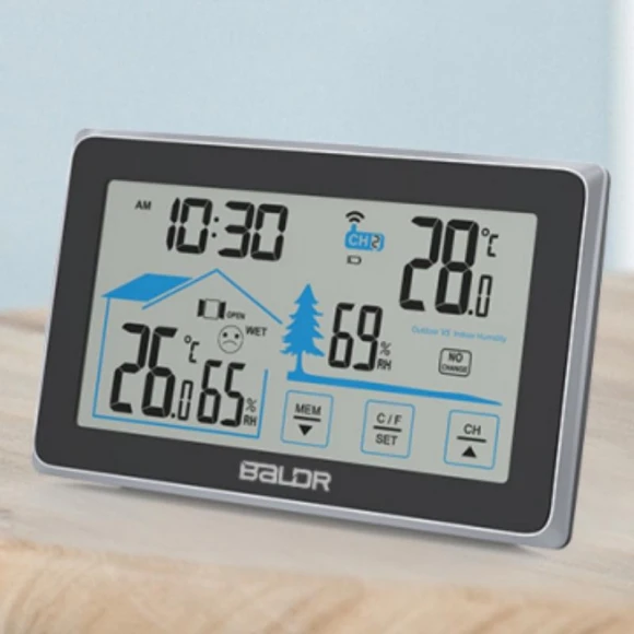 Electronic Hygrometer, Smart Weather Station, Elegant Living House