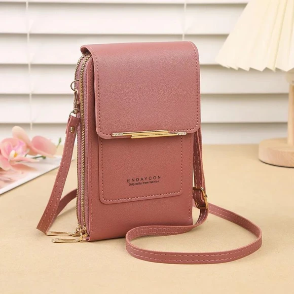 Touchscreen Lock Cell Phone Bag, Leather bag
