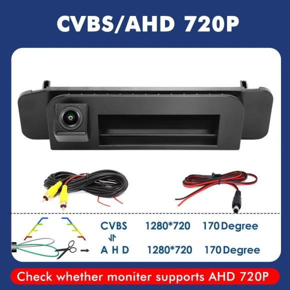 4K Night Vision Reversing Auto Parking AHD 1080P 180 degrees Car Handle Camera — Backup Camera, A Auto Parts Mall