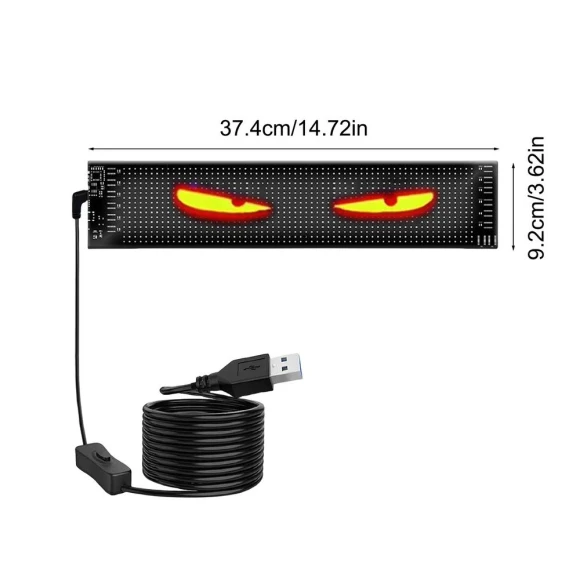 Smart Car LED Display Devil Eyes for Windshield, A Auto Parts Mall