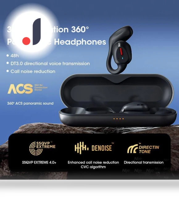 Smart Headset with Noise Cancellation — In-Ear Headphones, NIYE