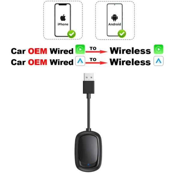 Wireless Android Auto CarPlay Adapter — Car Infotainment System, A Auto Parts Mall