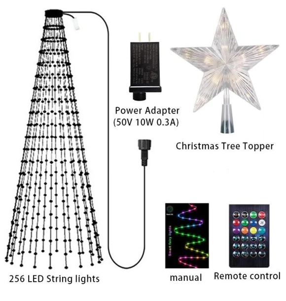 Christmas Tree Star Lights RGB LED String Lights — LED Strip Lights, Rainbow Rain