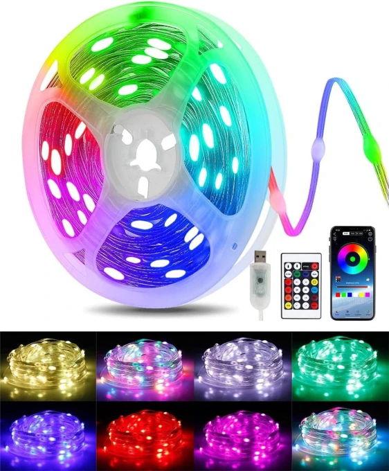 Smart Christmas Light with App Control — LED Strip Lights, Rainbow Rain