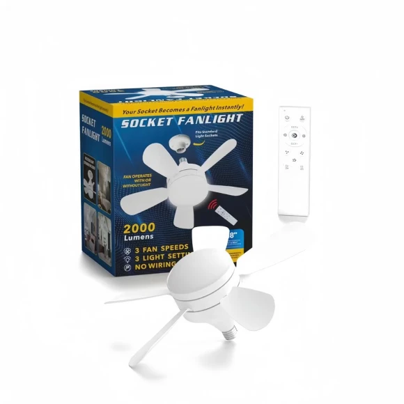 Smart LED Ceiling Fan with Remote Control, Rainbow Rain