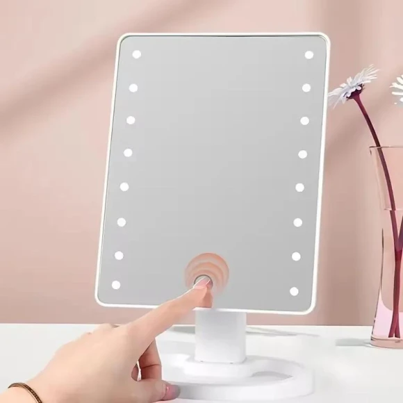 Square Cosmetic Mirror with Smart Touch Screen — Skin Analyzer, AE Selection
