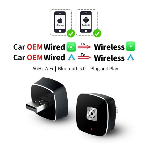 Wireless CarPlay Adapter for Android and iPhone — Car Infotainment System, JOHO