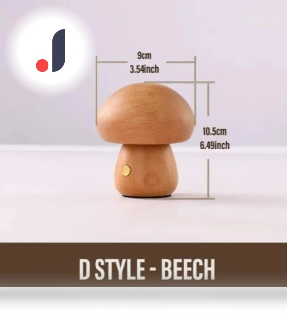 Wooden Mushroom LED Light — Night Lights, Good Household Items