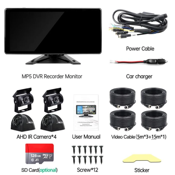 10.36-inch 4-Channel Touch Screen Monitor, GreenYi