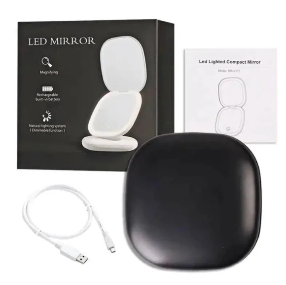 Compact LED Foldable Makeup Mirror, AE Selection