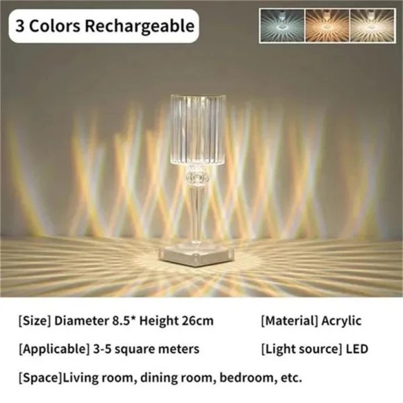 Crystal Table Lamp, Seahorse Home