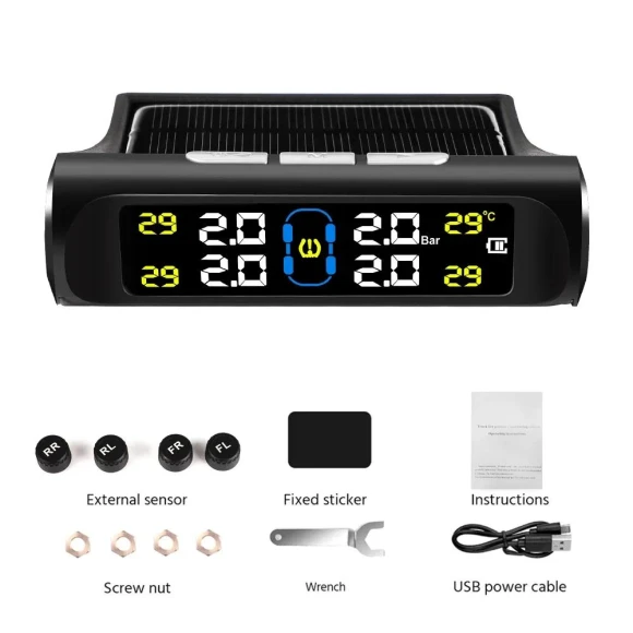 Intelligent Tire Pressure Monitoring System with Solar Power — TPMS, A Surname Home