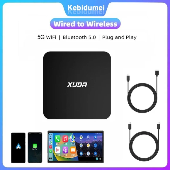 Mini Carplay & Auto Smart AI Box Dongle — Car Infotainment System, RuJia Home Decor