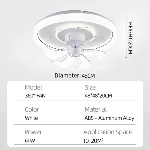 Modern ceiling fan with light, Luminaire Lighting Mall
