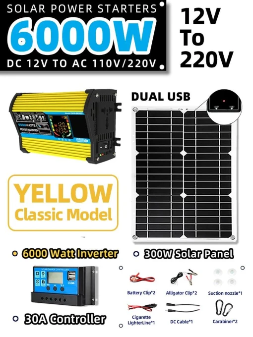 Solar Power System Kit — Portable Power Station, A Auto Parts Mall