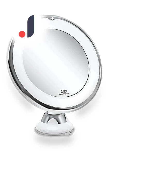Flexible Makeup Mirror with LED Lighting — Handheld, Light makeup