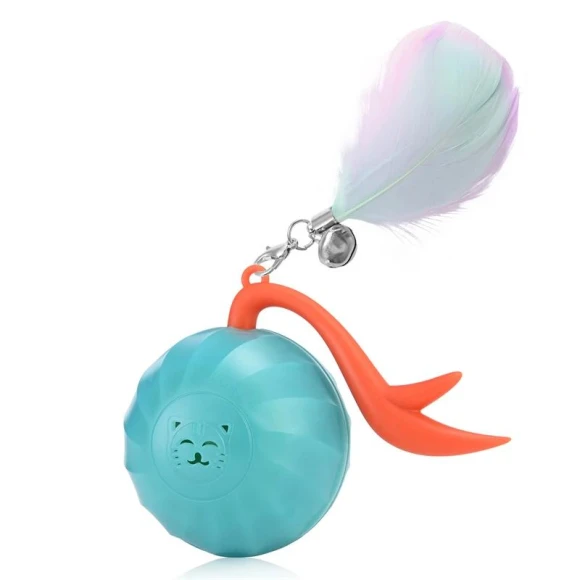 Interactive Cat Toy with Feathers — Automatic Cat Toy, Build My Home