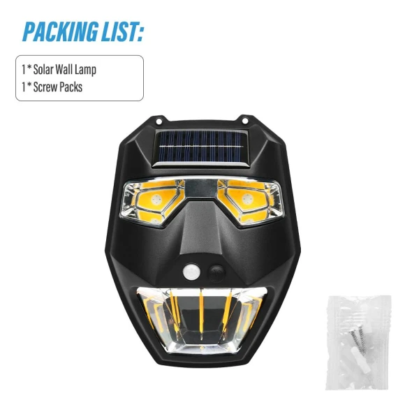 Outdoor Solar Garden Wall Light, Lntelligent Living Hall