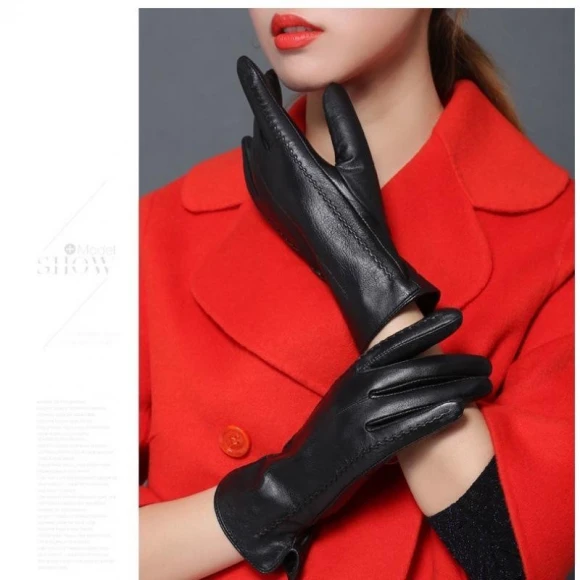Touchscreen Leather Gloves, Female s