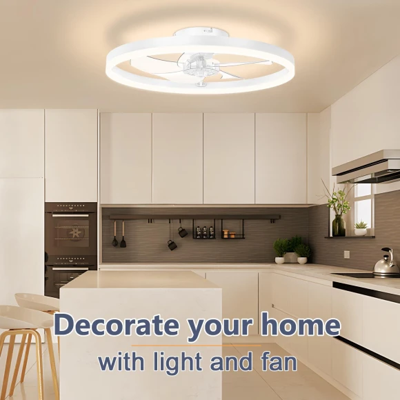 Modern Smart Ceiling Light with Fan — Smart Fan, Seahorse Home