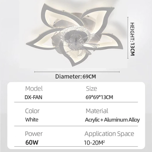 Modern Smart Fan Light — Smart Fan, Seahorse Home