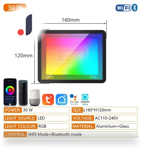 RGB TUYA Floodlight — Outdoor Security & Flood Lighting, AE Selection