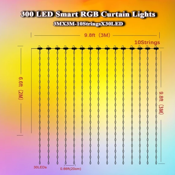Smart LED Window Curtains, AE Selection