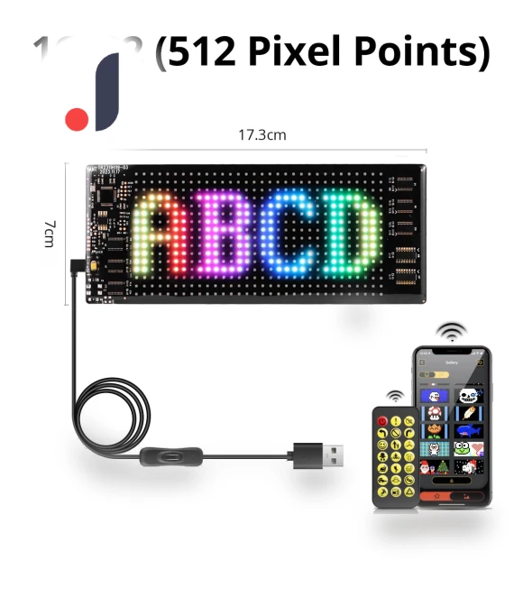 Smart USB LED Pixel Matrix Display Sign — Dot Matrix Modules, 888 Auto Parts Town