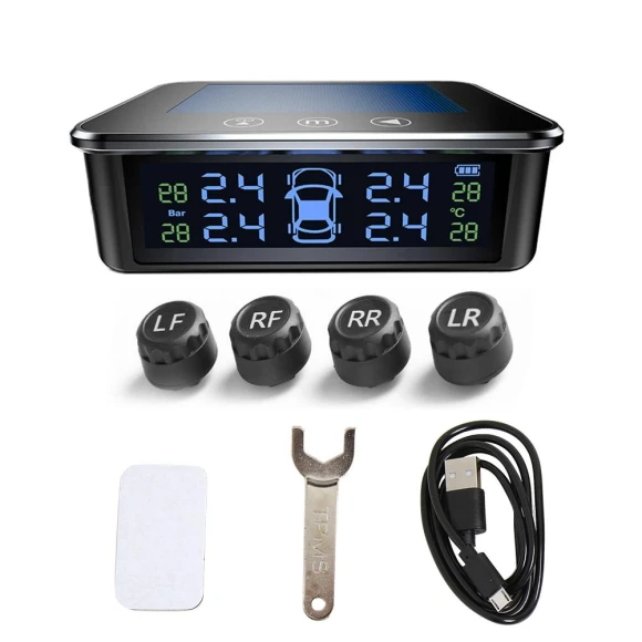 Solar Car Tire Pressure Monitor, Simplistic Living Home