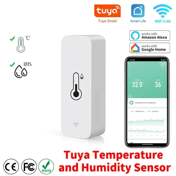 Temperature and Humidity Sensor, Homeware Essentials