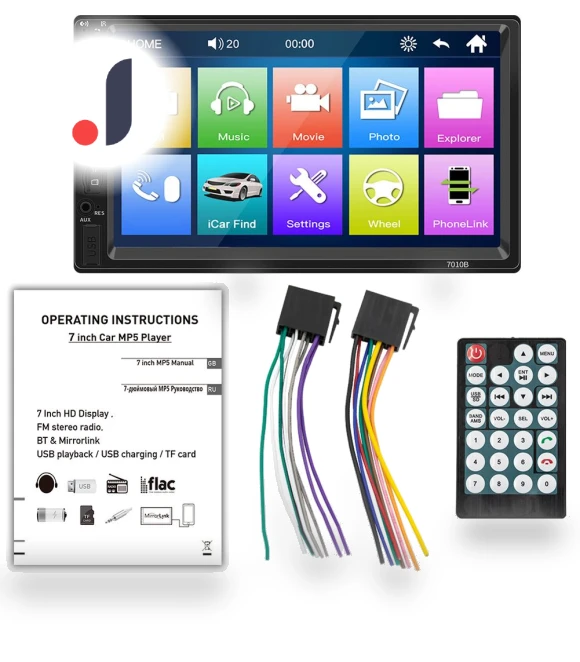Universal 1din Stereo 7-inch Car Radio — Stereo Receivers, Chic Home