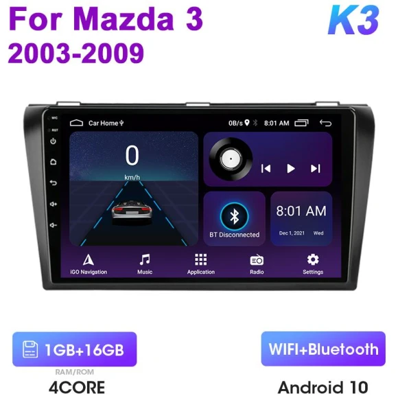 Android 12 Car Radio with GPS Navigation, Auto Accessories Home