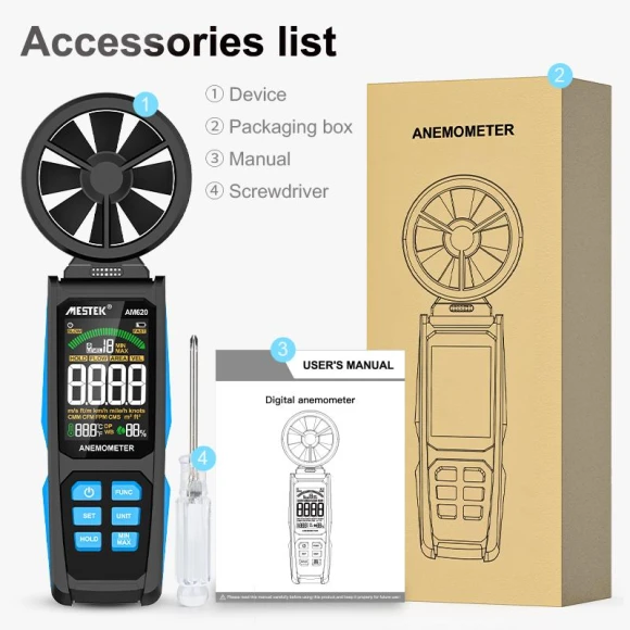 Digital Anemometer, DC-HOME-4