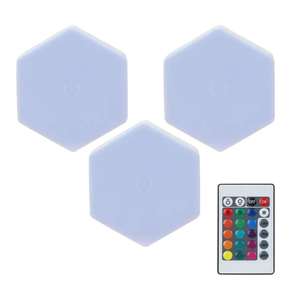 LED Hexagon Touch Sensor Night Light, Auto Launcher
