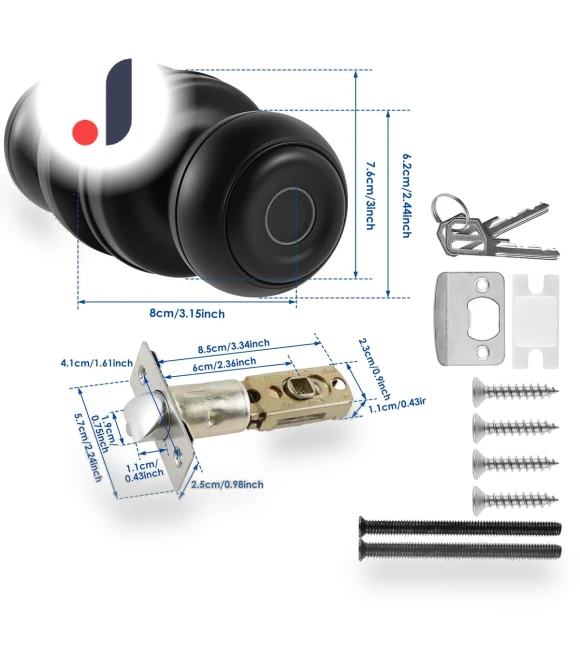 Smart Door Handle with Fingerprint Scanner — Biometric Security, Homeware Essentials