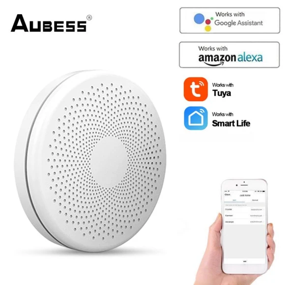 Smart WiFi Smoke and Carbon Monoxide Detector, Tuya