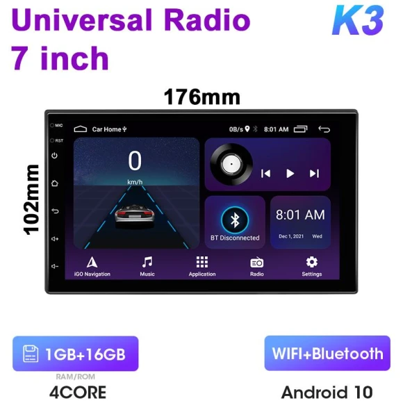 Universal 7.9-inch Car Radio — Car Infotainment System, Auto Accessories Home