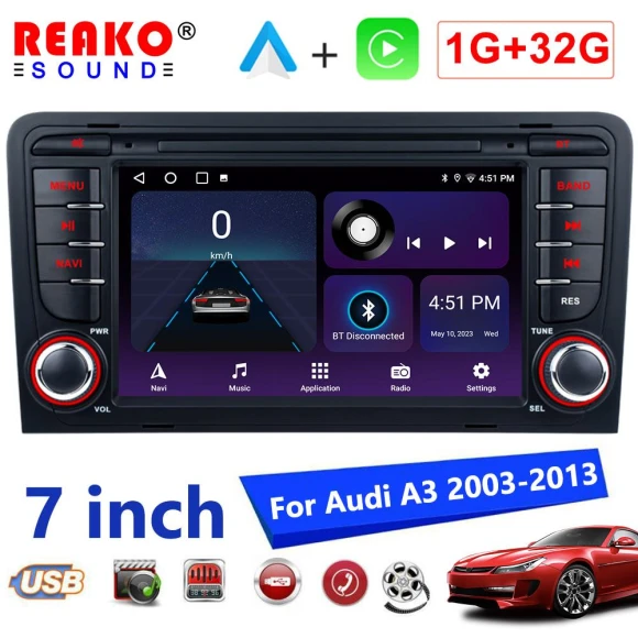 7-inch Android Car Stereo — Car Infotainment System, Reakosound