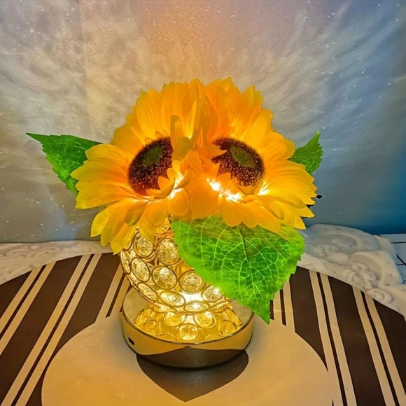 Rechargeable Wireless Sunflower Desk Lamp, TrendyFinds