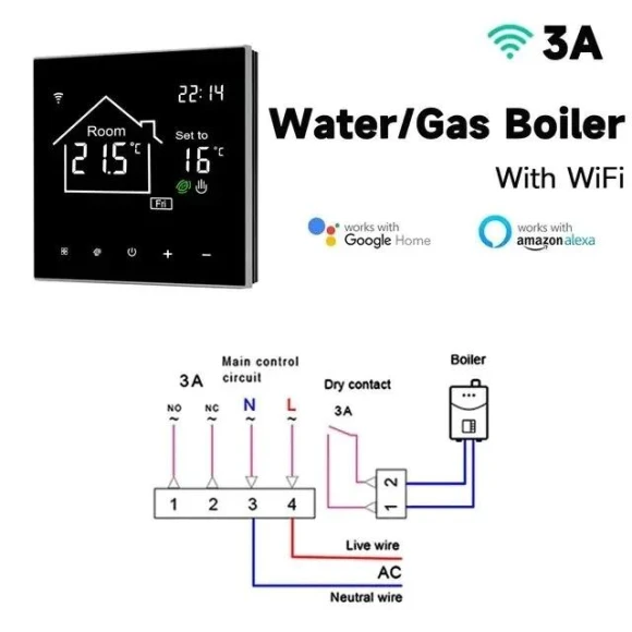 Smart WiFi Thermostat with LCD Touch Screen — Smart Thermostat, HIMO Group