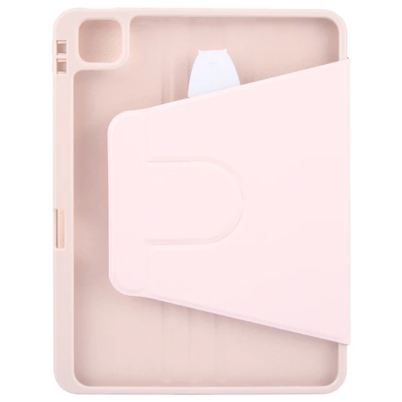 Acrylic TPU 3-folding Rotating Smart Tablet Leather Case with Pen Slot for iPad Air 13 2024, GEBEI