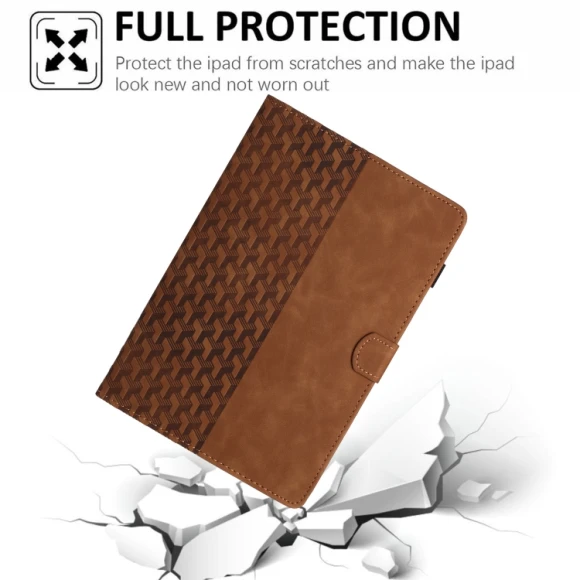 Building Blocks Embossed Leather Smart Tablet Case for iPad mini 6 / mini 2024