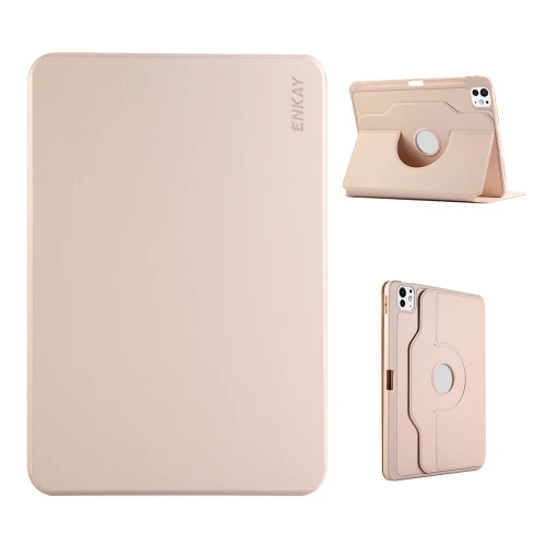 360 Rotation TPU Leather Smart Tablet Case for iPad Pro 13 2024, ENKAY