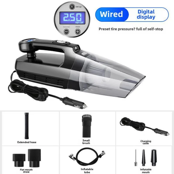 4-in-1 Car Vacuum Pump with Wireless Charging, GearUp AutoMoto