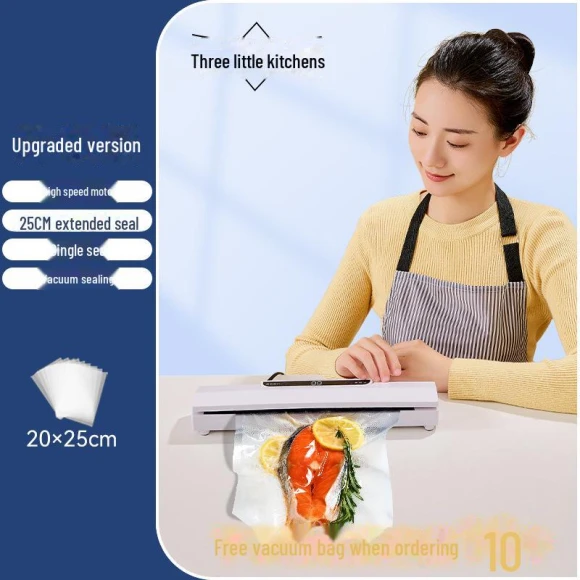 Compact Automatic Vacuum Sealer for Food Preservation, Small Appliances