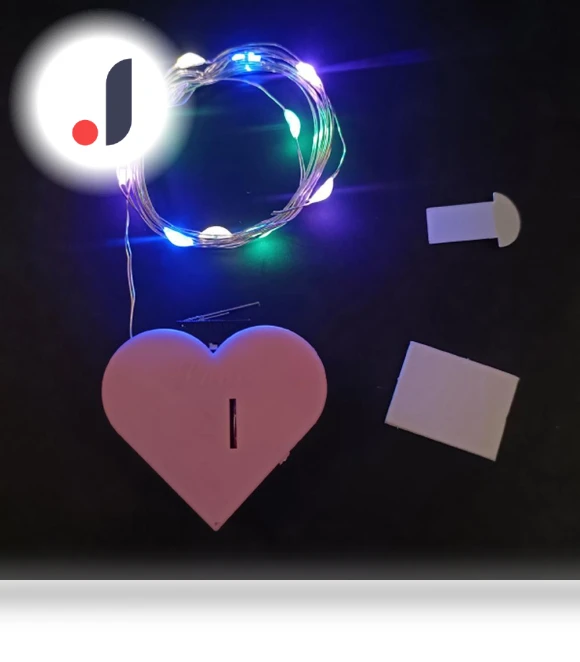 Gift Box with LED Copper Wire and Automatic Lid Activation — Greeting Card Holders, AI Supermarket